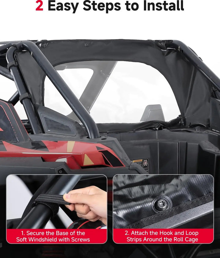 UTV Soft Rear Windshield for RZR PRO XP /Turbo R