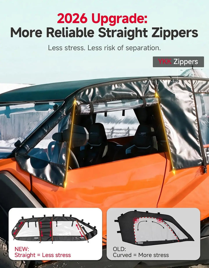 KEMIMOTO Soft Upper Door Cab Enclosure for CFMOTO ZFORCE Z10-4