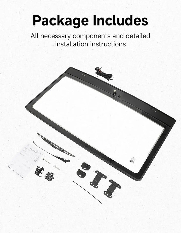 7mm Laminated Glass Windshield with Electric Wiper for Can-Am Defender & Defender MAX