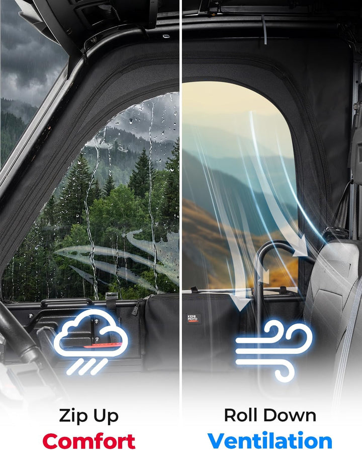 Full Doors with Steel Frame for Polaris Ranger 1000/ XP 1000 2018-2026