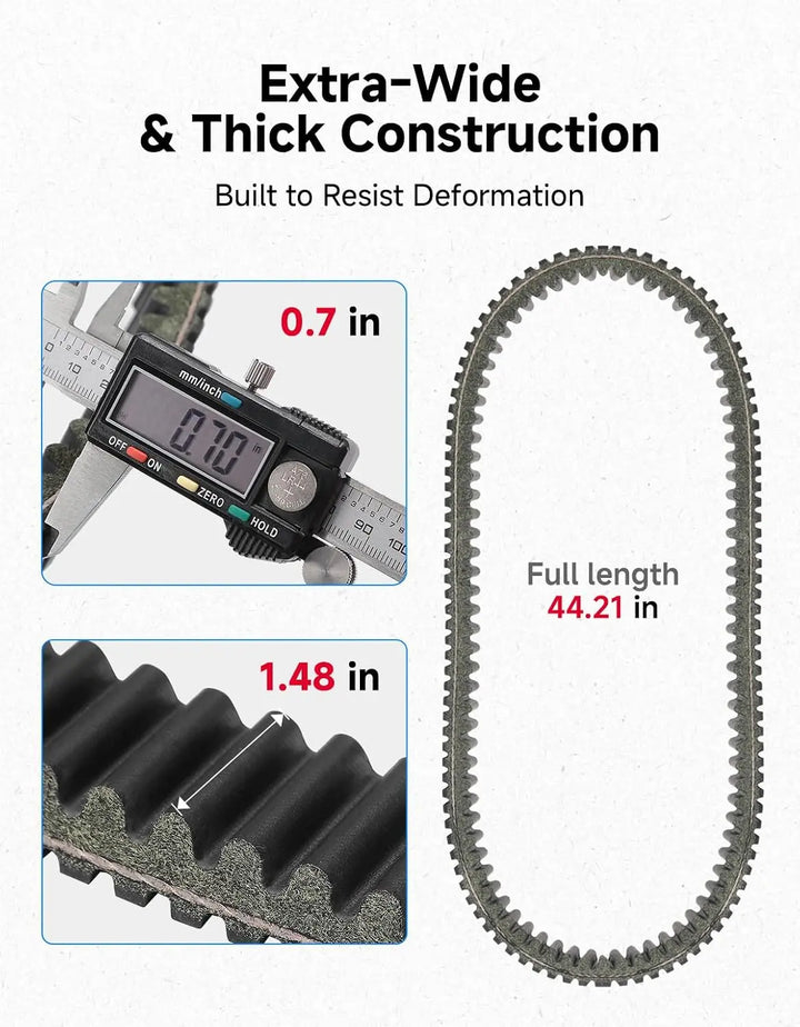 Drive Belt for Can-Am Maverick X3 Models Heavy-Duty CVT Belt Built for Smooth Engagement & Long-Lasting Performance