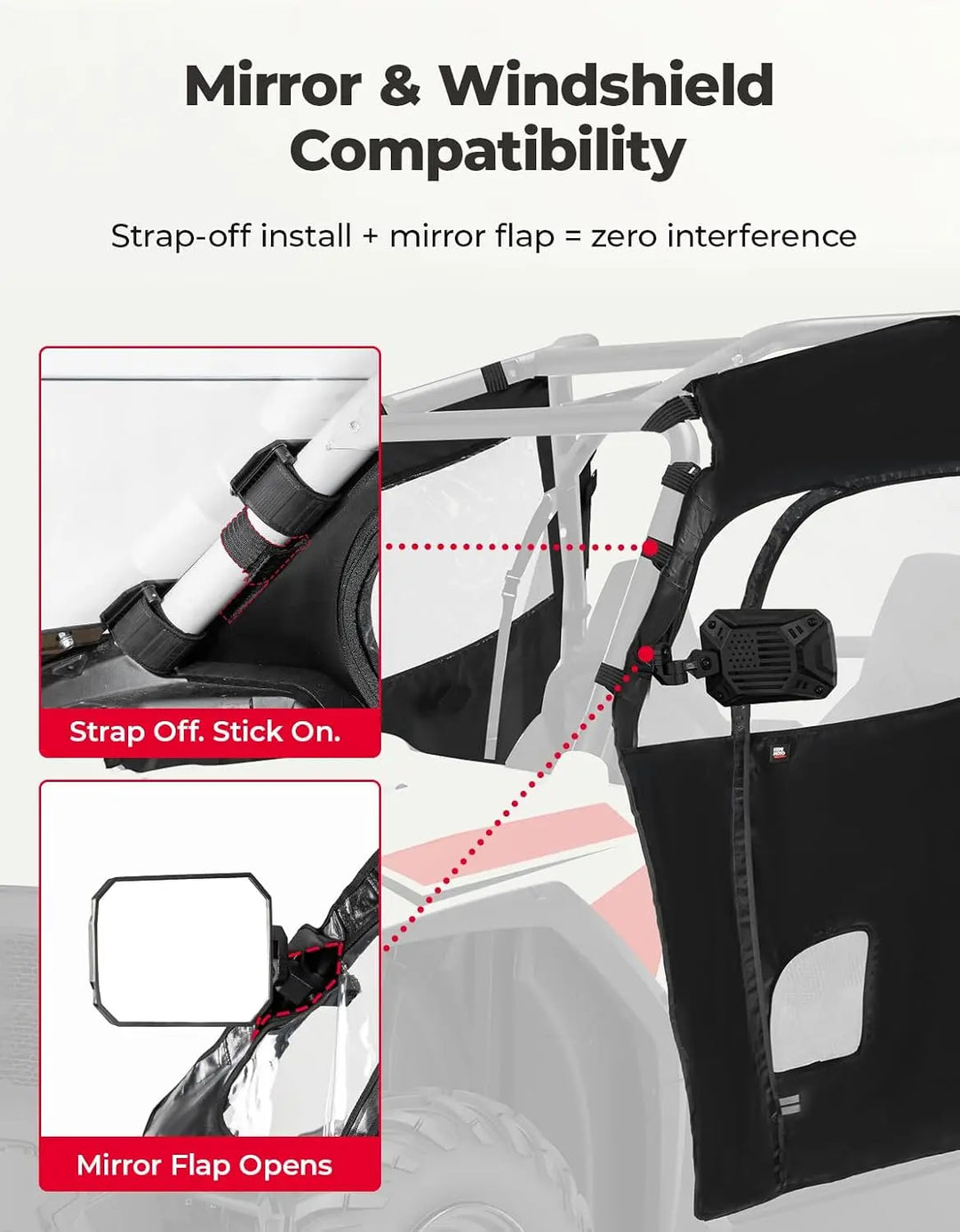 UTV Soft Cab Enclosure for RZR 570/Trail 570/800/S 800/900