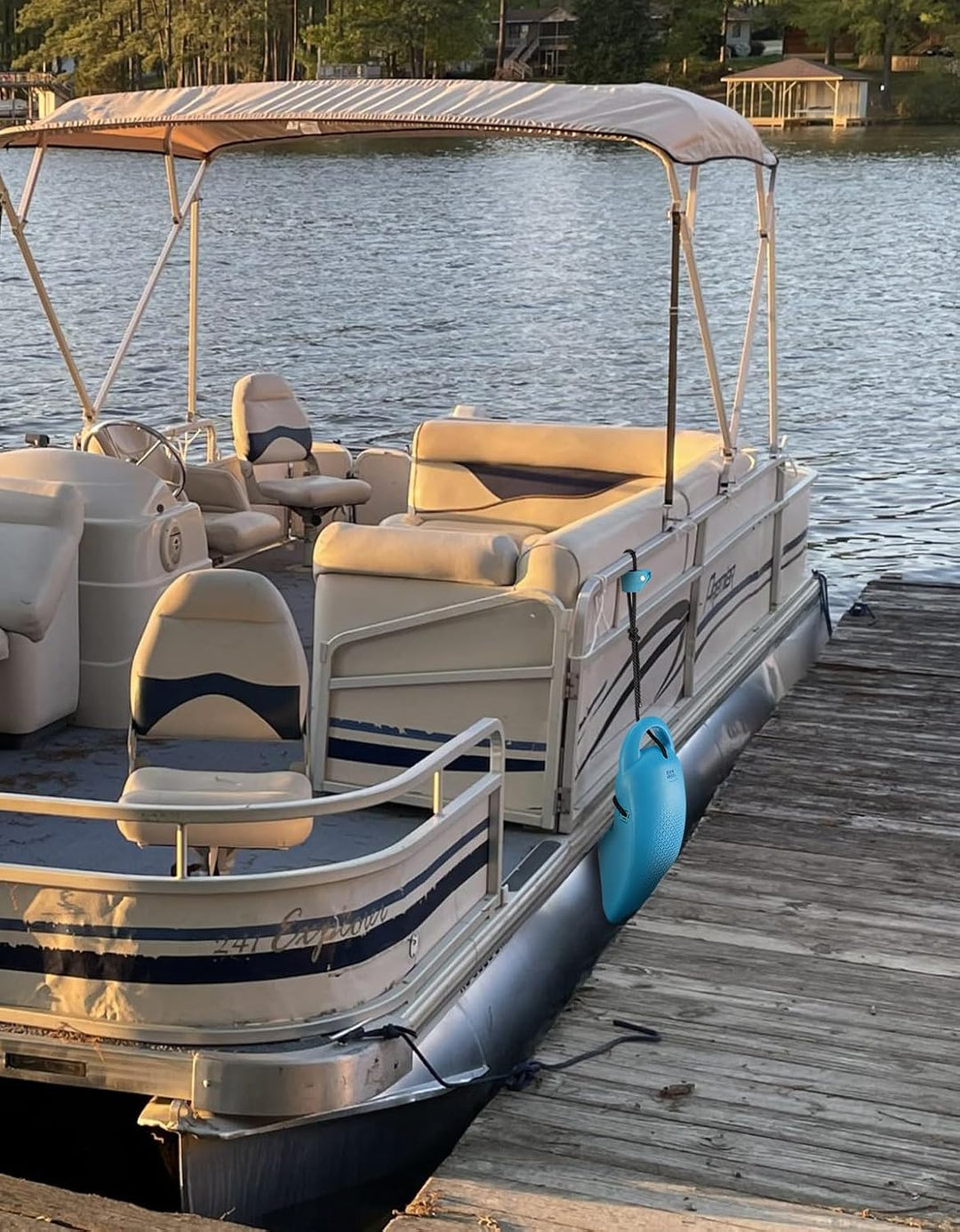 KEMIMOTO Pontoon Boat Fenders – Heavy-Duty Boat Bumpers with Locking Grooves & Quick-Release Clips for 14–28ft Boats