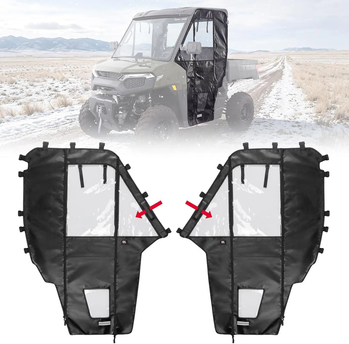 UTV Soft Doors for Polaris Ranger 500 2026, 2-Door Set
