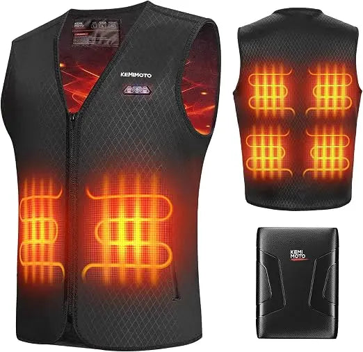 Plaid Heated Vest with Battery Pack