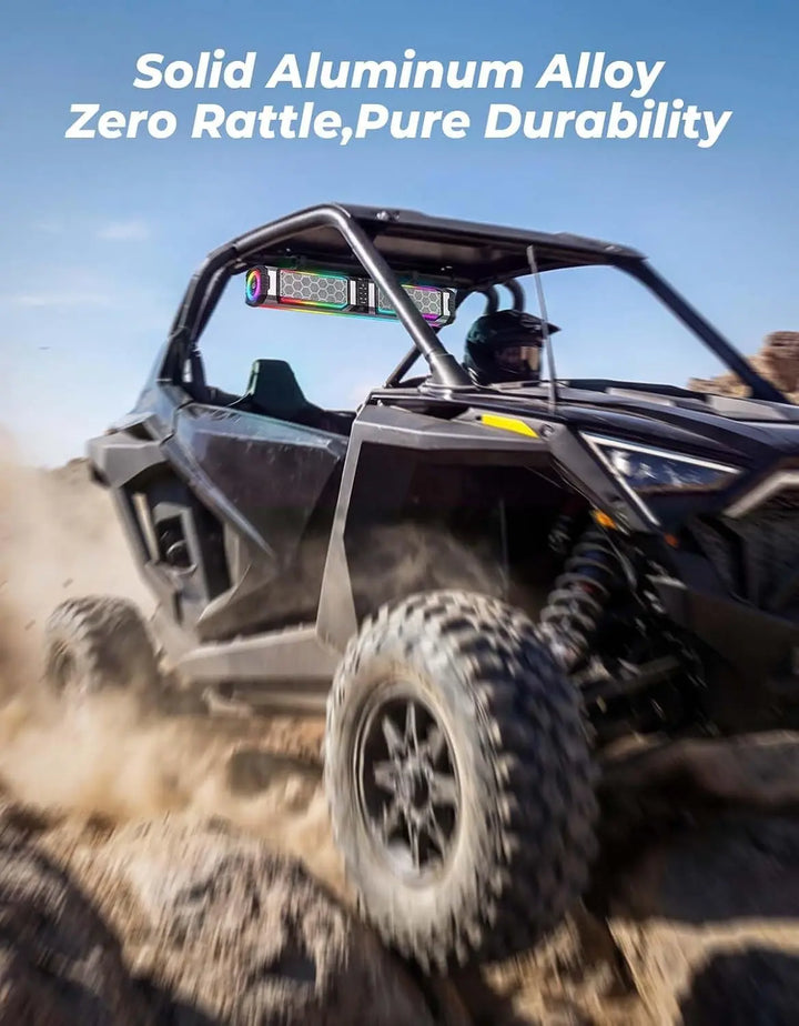 KEMIMOTO Midnight 80 Gen2 UTV Soundbar For Can am Polaris 680W Max Power, IP66 Waterproof & Quad Passive Radiators