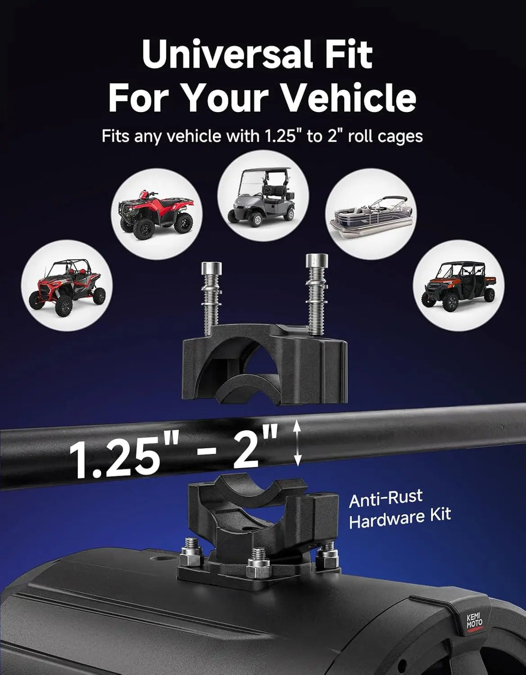 KP6 6.5" Universal Tower Speakers for UTV, ATV & Marine