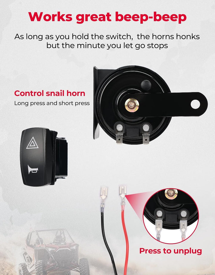 Universal Plug & Play Turn Signal Kit With Rocker Switch & 110D Horn