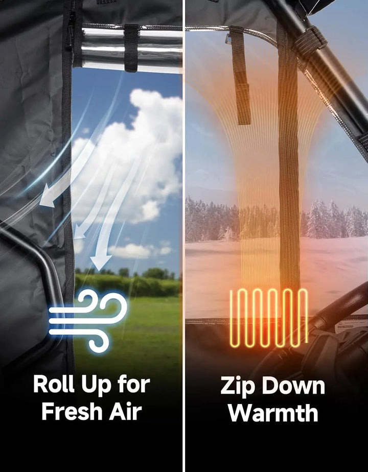 UTV Soft Doors for Polaris Ranger 500 2026, 2-Door Set