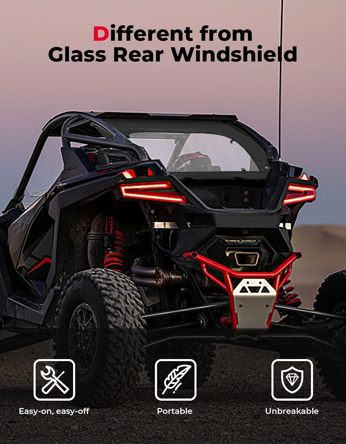 Soft Rear Windshield for Polaris RZR PRO R/ R4 2022-2024