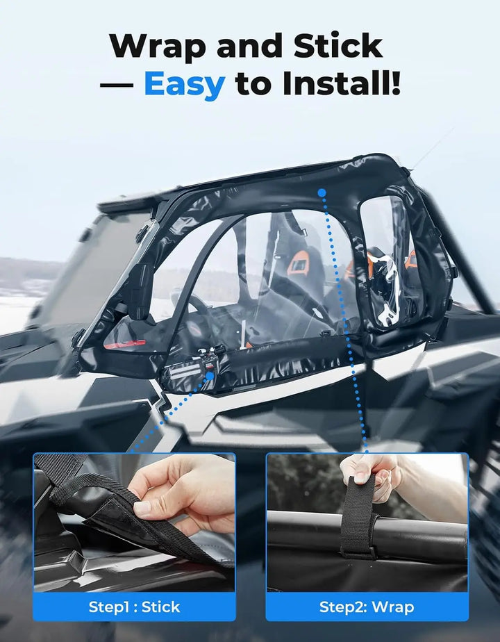 Soft Upper Door Cab Enclosure Set for RZR XP 1000 2014-2023