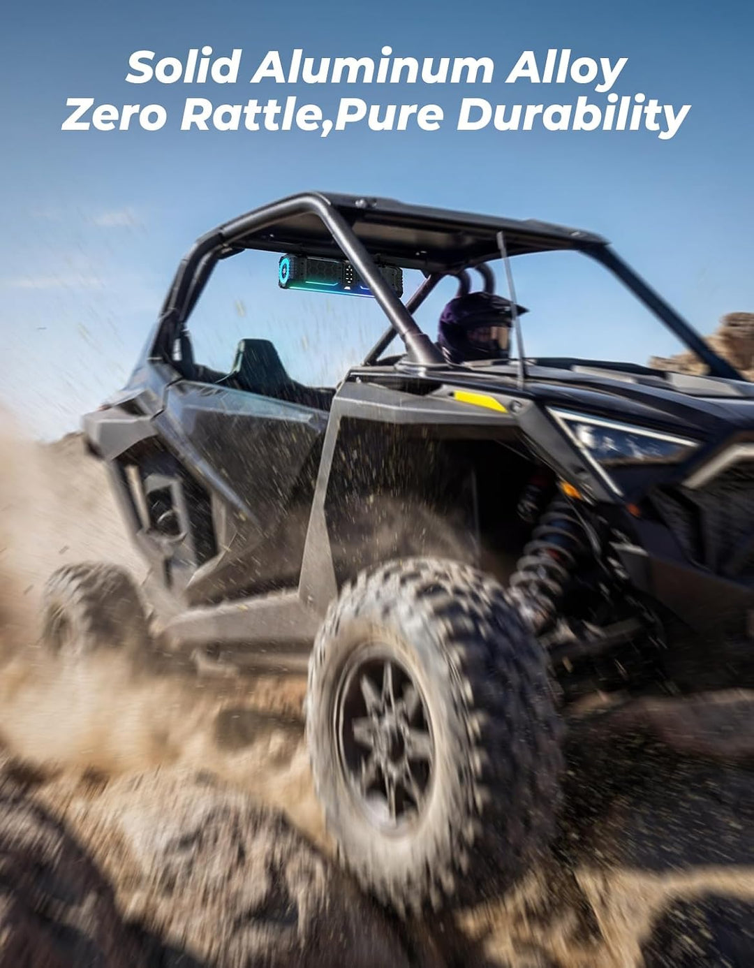 Midnight 50 Gen2 Soundbar For Can am Polaris 440W Max Power, IP66 Waterproof & Quad Passive Radiators