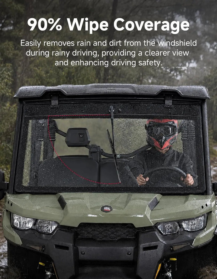 7mm Laminated Glass Windshield with Electric Wiper for Can-Am Defender & Defender MAX