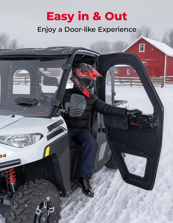 UTV Doors With Steel Frame for Polaris Ranger CREW XP 1000 2019-2026