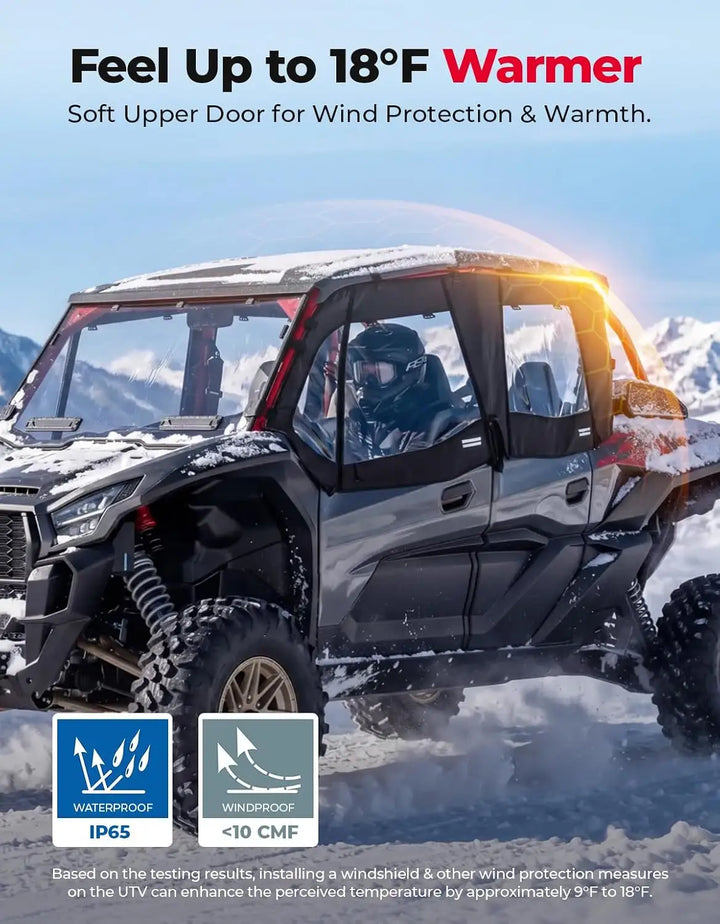 Upgraded Soft Upper Doors For Kawasaki Teryx KRX 4 1000