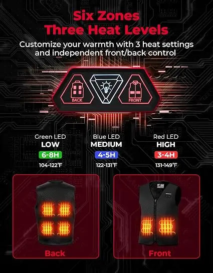 Plaid Heated Vest with Battery Pack