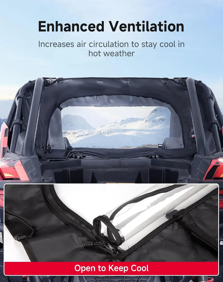 UTV Soft Rear Windshield for RZR PRO XP /Turbo R