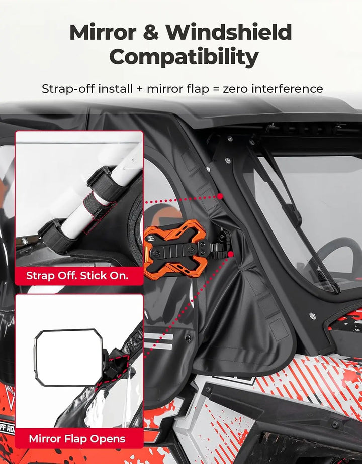 Soft Upper Door Cab Enclosure Set for Polaris RZR XP 4 1000 2014-2023