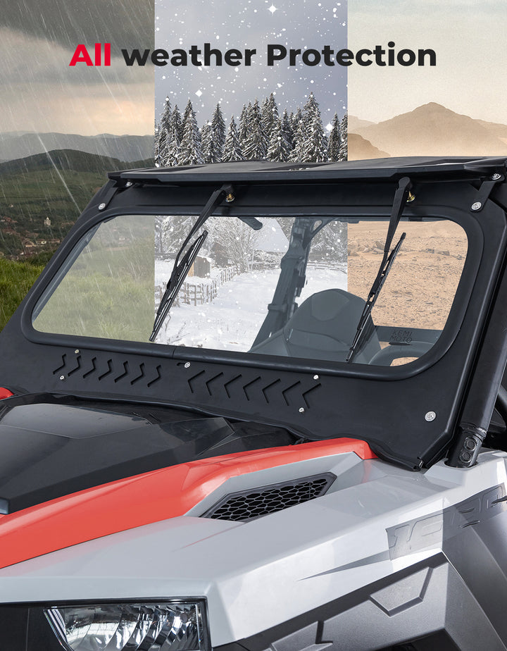 UTV Glass Windshield Front Windshield with wipers for Polaris General 1000, XP 1000, 4 1000