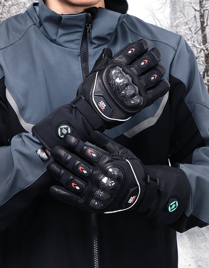 Heated Motorcycle Gloves with 7.4V 2500mAh Rechargeable Battery