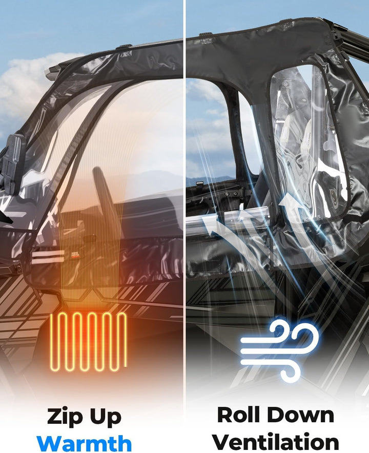 Soft Upper Door Cab Enclosure Set for RZR XP 1000 2014-2023