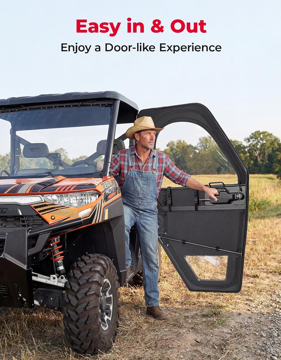 Full Doors with Steel Frame for Polaris Ranger 1000/ XP 1000 2018-2026