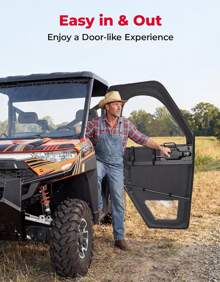 Full Doors with Steel Frame for Polaris Ranger 1000/ XP 1000 2018-2026