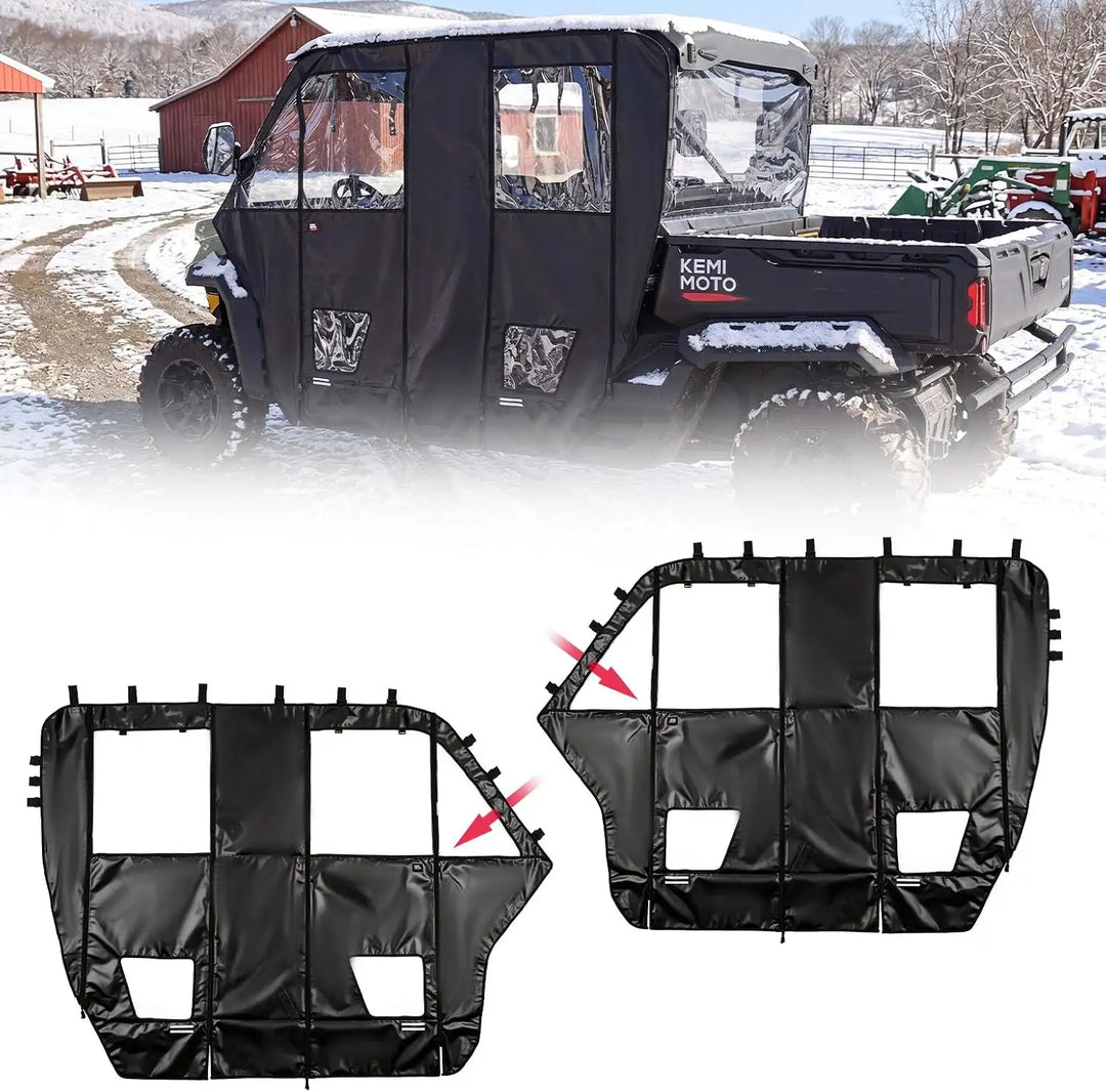 KEMIMOTO Soft Cab Enclosure Doors Compatible with Can-Am Defender Max 2017-2026