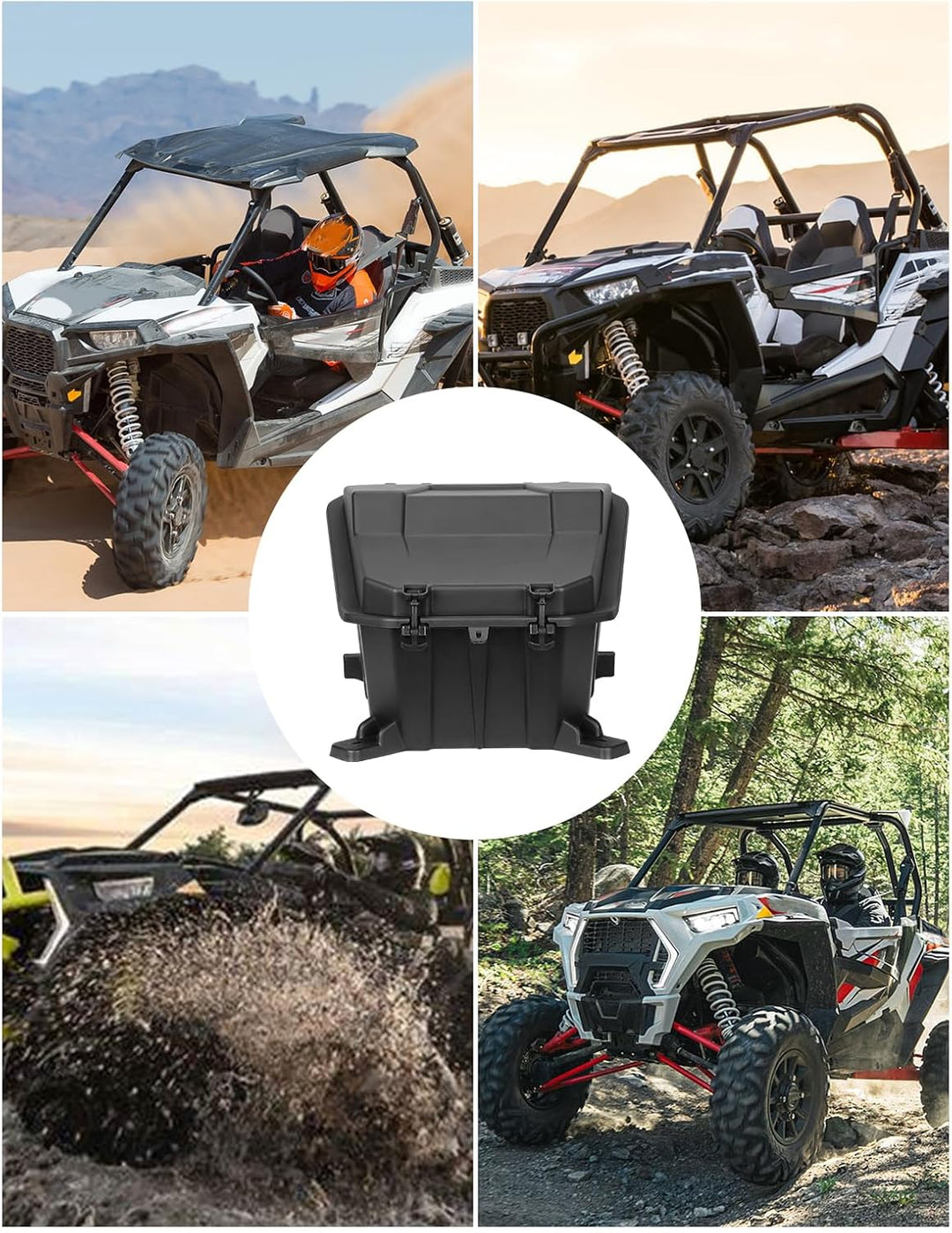 Black Cargo Box for Polaris RZR XP 1000/4 1000 (2014-2023)