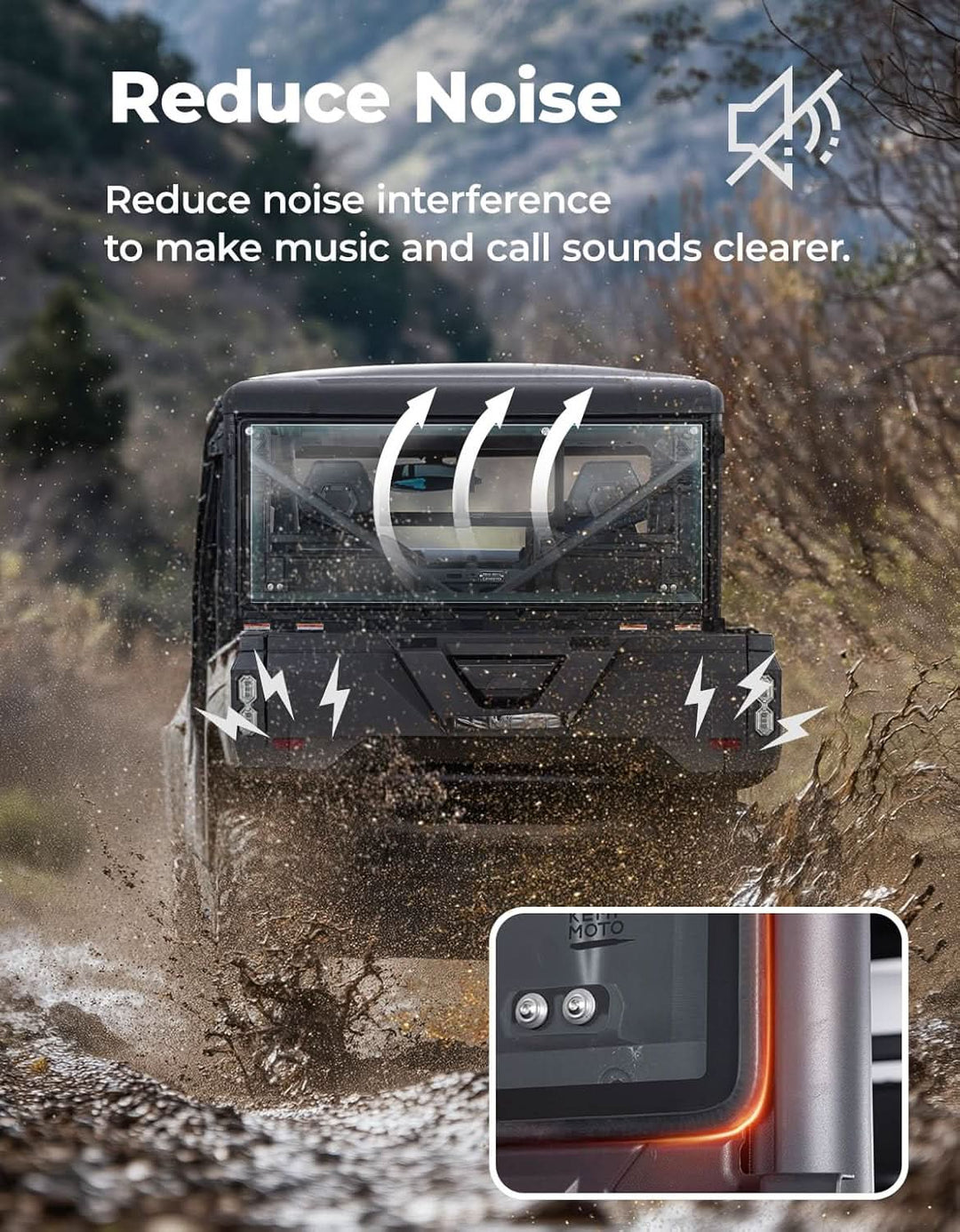 UTV Sliding Glass Rear Window For CFMOTO UFORCE 1000/1000 XL 2019-2025 - Kemimoto