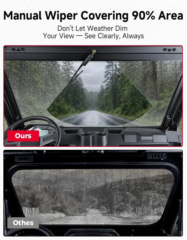 UTV 7mm Glass Windshield with Electric Wiper For Cfmoto ZForce 950 G2|800