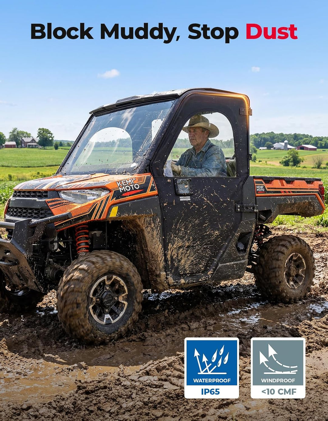 Full Doors with Steel Frame for Polaris Ranger 1000/ XP 1000 2018-2026
