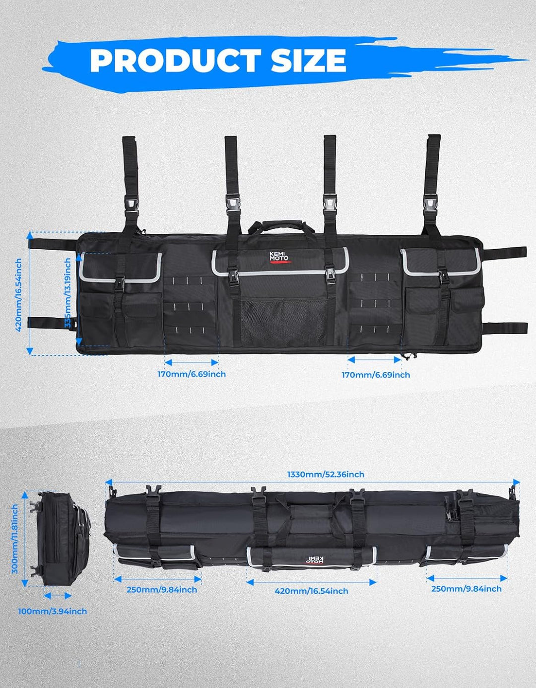 UTV Double Gun Holder Tool Rack for Hunting Gear