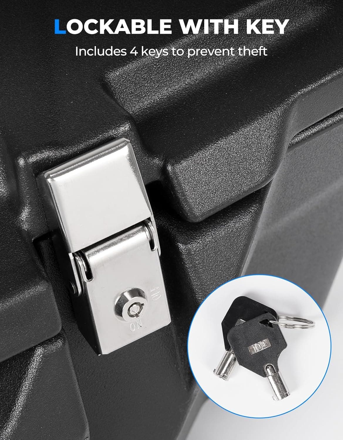 100L UTV Rear Cargo Box for Polaris RZR XP 1000 /4 (2019-2023) - Kemimoto