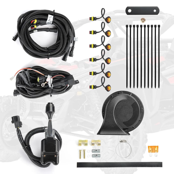 Universal Turn Signal Kit with Turn Switch & 105D Horn