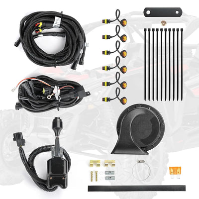 Universal Turn Signal Kit with Turn Switch & 105D Horn