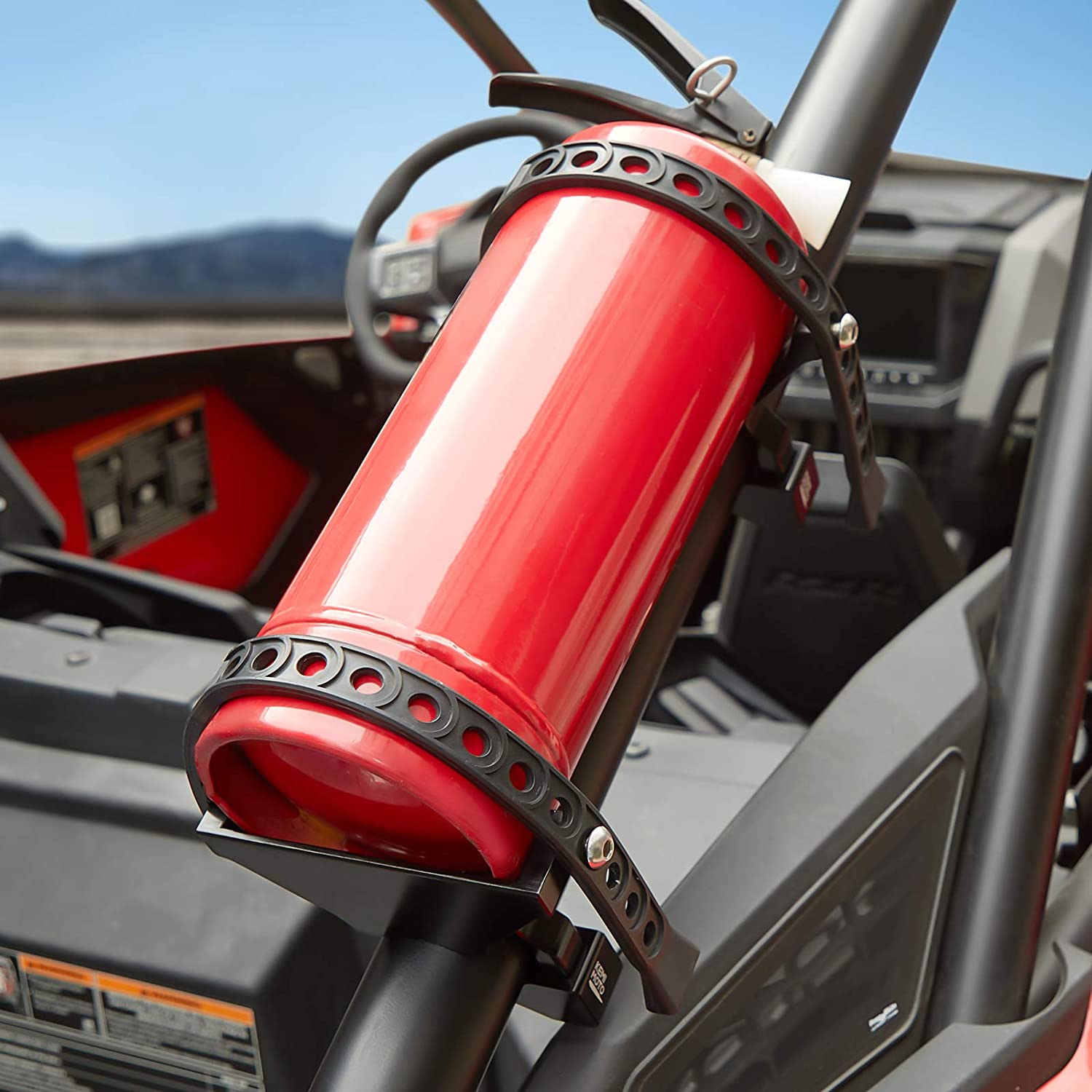 UTV Fire Extinguisher Holder Fit Polaris RZR, Can Am X3, Kawasaki Teryx - Kemimoto