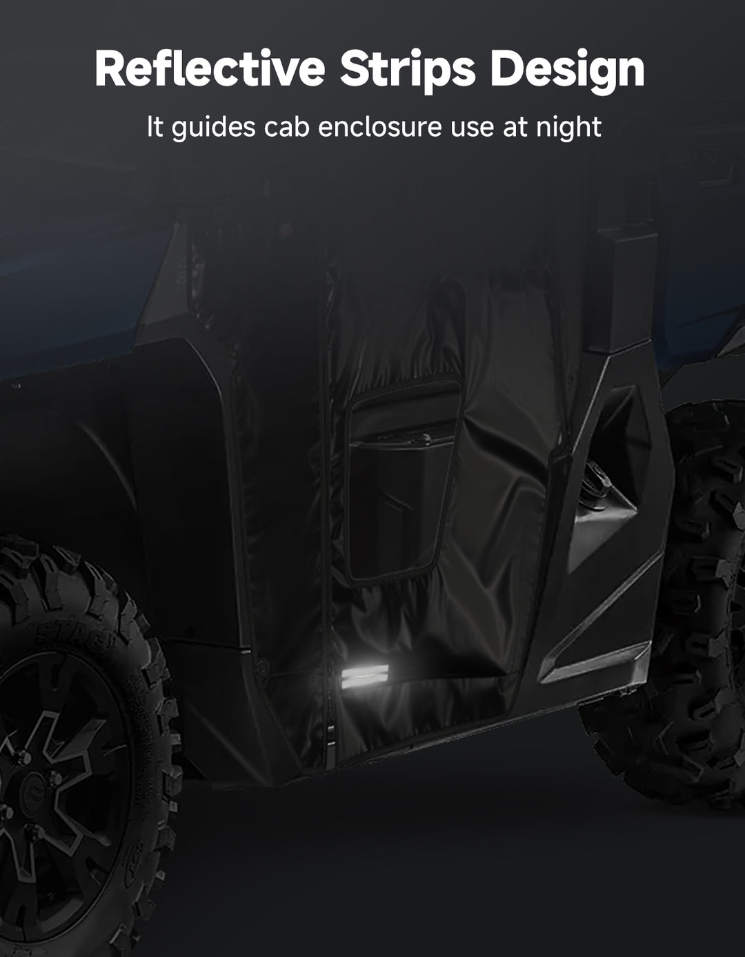KEMIMOTO Upgraded Soft Doors for CFMOTO UFORCE 1000 with Straight YKK Zippers