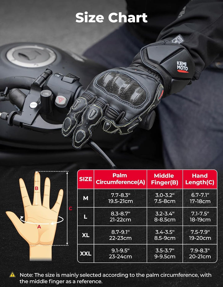 Motorcycle Gloves, Racing Leather Touchscreen Riding Gloves
