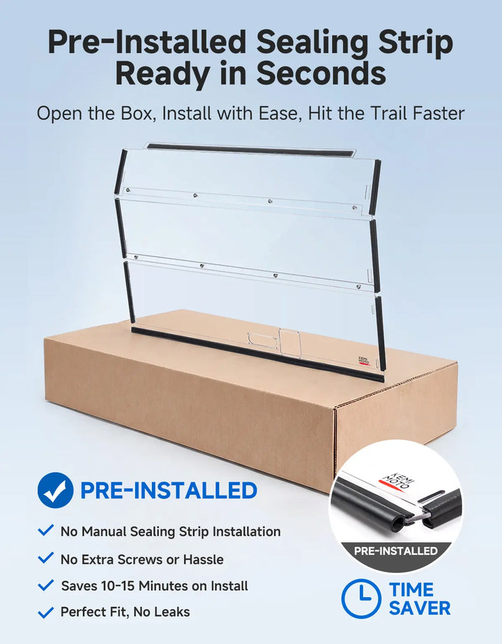 Hard-Coated Scratch-Resistant Rear Windshield for Polaris Ranger 570 Full Size / 800 / 800 XP / Crew2012-2025