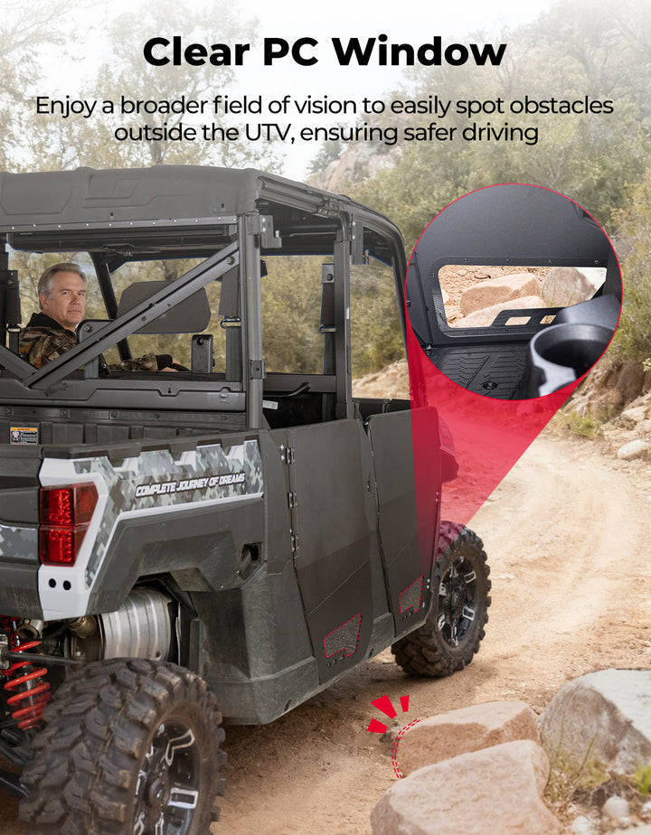 Aluminum Half Doors for Polaris Ranger Crew XP 1000 (2019-2026)