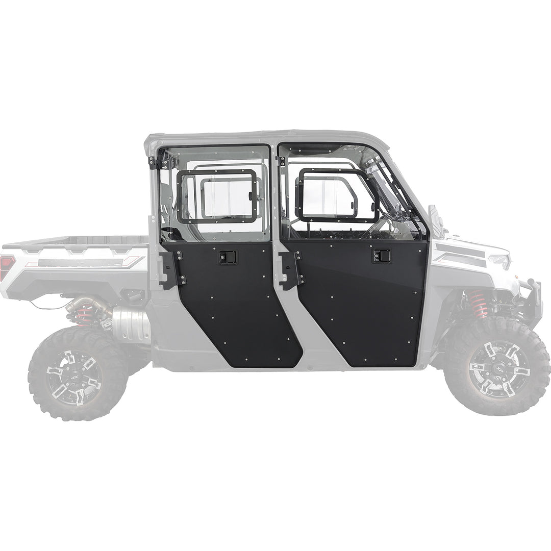 2-in-1 Convertible UTV Doors with Vented Window for Polaris Ranger Crew XP 1000