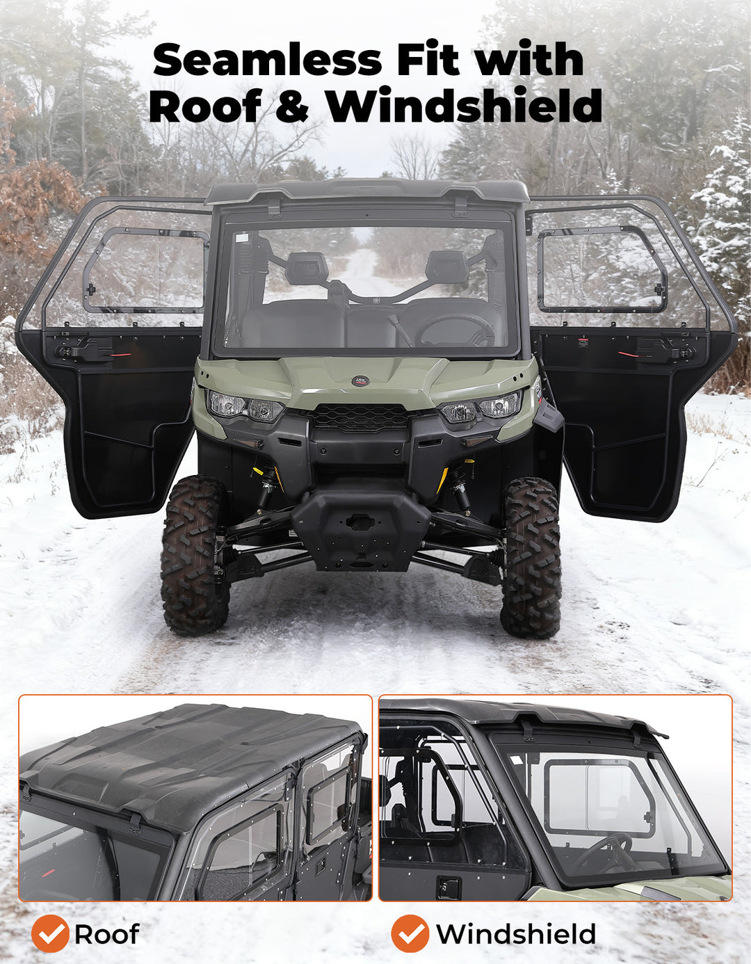 2-in-1 Door Combo for Can-Am Defender MAX & HD