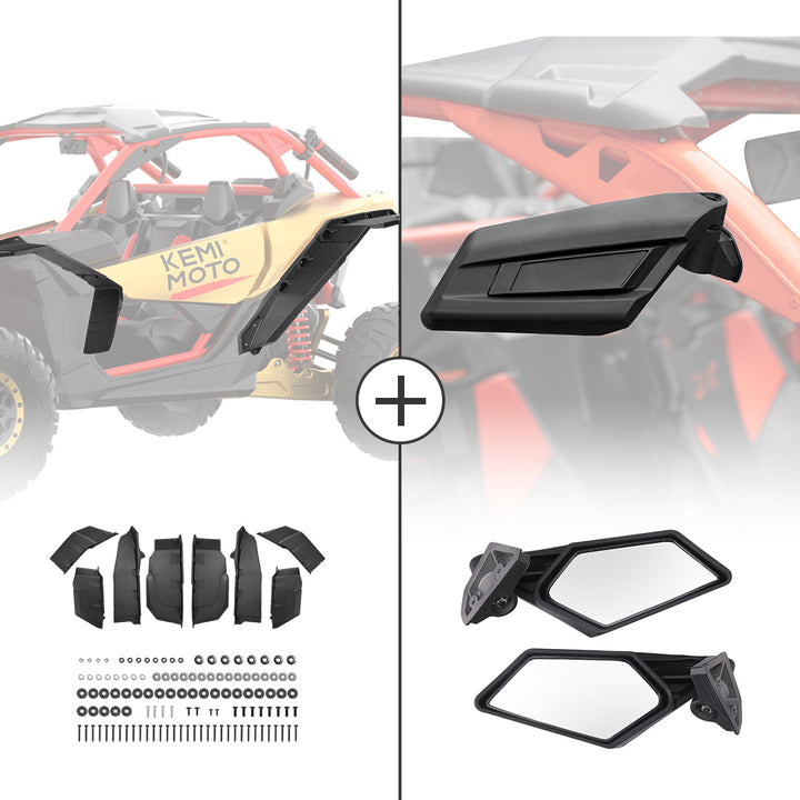 Extended Fender Flares & Side Mirrors for Can-Am Maverick X3