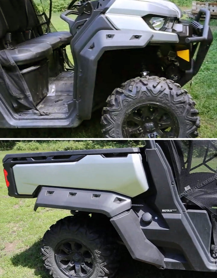 Front and Rear Extended Mud Guards for Can Am Defender