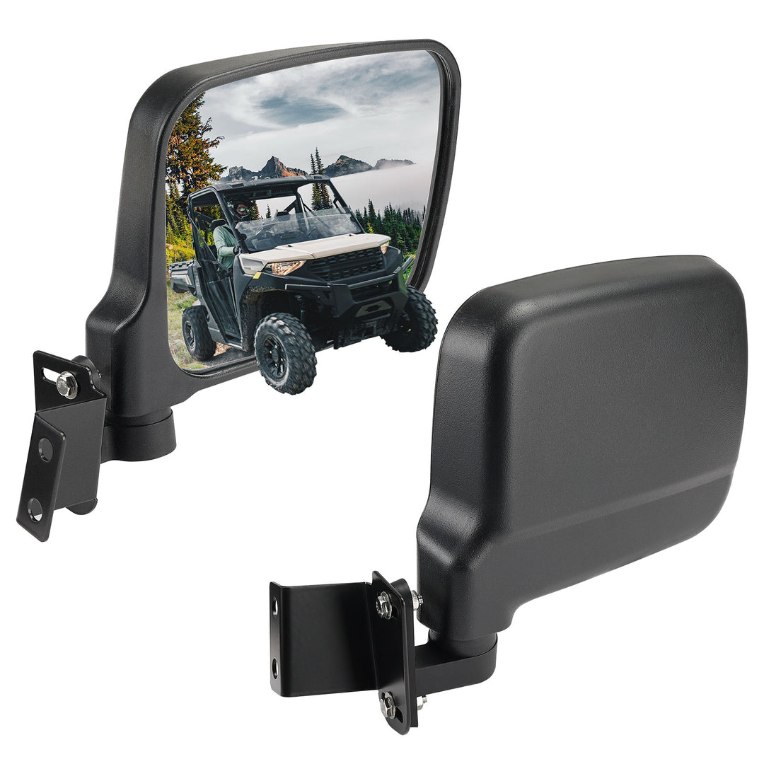 UTV Rear View Side Mirrors 7.8" Large Pro-fit Cab for Polaris Ranger 500/570/XP 900