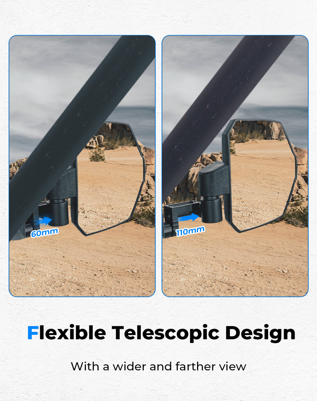 UTV Side Mirrors For CFMOTO UFORCE 1000/1000XL 2019-2025