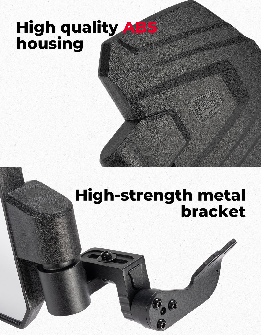 UTV Large Side Mirrors for Polaris General 1000/ XP 1000/4 1000/ XP 4 1000 2016-2025