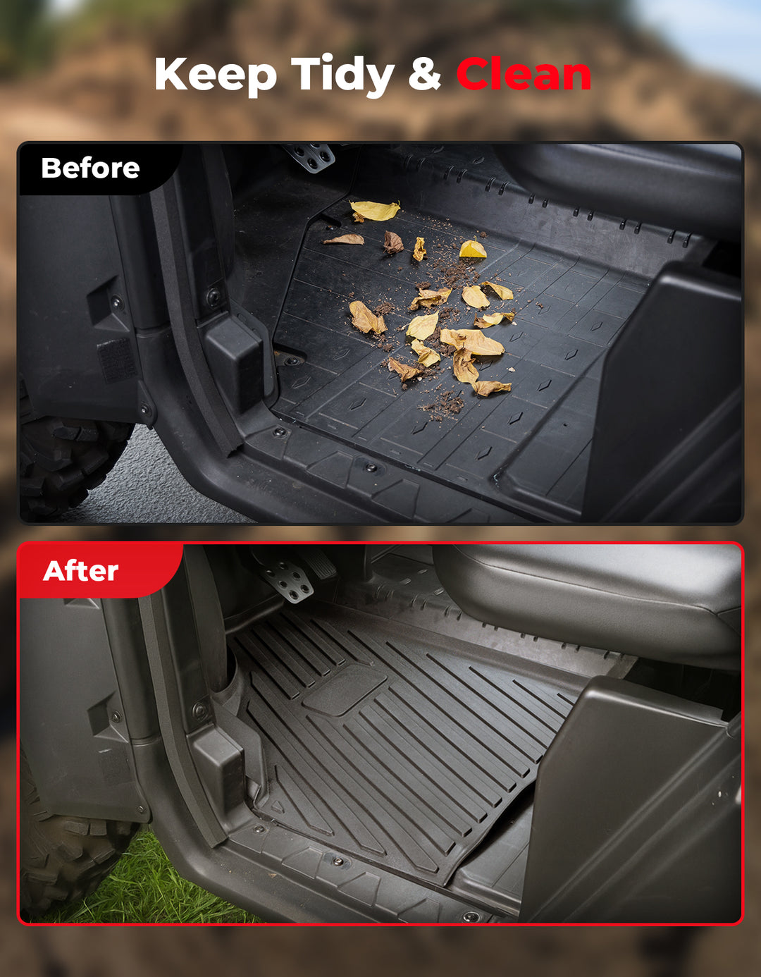TPE Floor Mats for Can-Am Defender