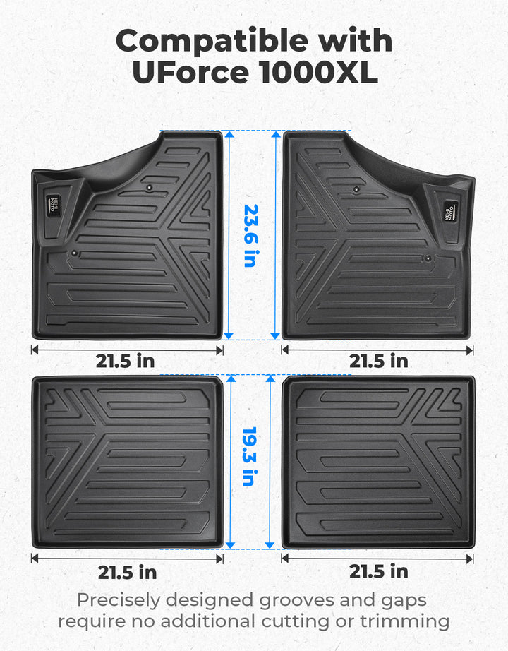 4PCS Anti-Slip Floor Mats for CFMOTO UFORCE 1000XL